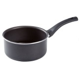 Cratita aluminiu, Anti-Lipire, Maner bachelita, Negru, Diametru 18 cm