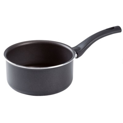 Cratita aluminiu, Anti-Lipire, Maner bachelita, Negru, Diametru 18 cm foto