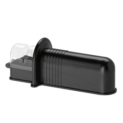 Ascutitor cutite ABS, 16 cm, maner cauciuc, Negru foto