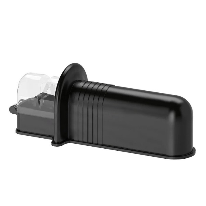 Ascutitor cutite ABS, 16 cm, maner cauciuc, Negru