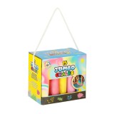 Creta Jumbo colorata, groasa, de asfalt, in cutie cu manere, 15 culori