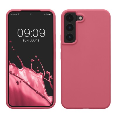 Husa Kwmobile pentru Samsung Galaxy S22, Silicon, Roz, 56756.212 foto
