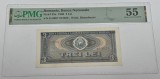 Bancnota rara romaneasca - 3 lei 1966 gradata PMG55