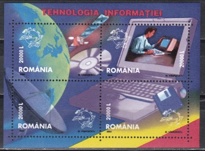 Romania 2004, LP.1626 - Tehnologia informatiei, Bloc. MNH foto