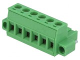 Regletă de Conexiuni Deconectabilă 5,08mm 6 Piste Drept Mufă