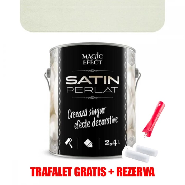 Vopsea decorativa Magic Efect Satin perlat 09 Cream Pearl 2.4 L + TRAFALET GRATIS