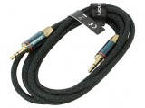 Cablu audio Jack 3,5mm 1,5m cu mufe aurite, Vention