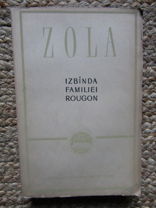 IZBANDA FAMILIEI ROUGON-EMILE ZOLA