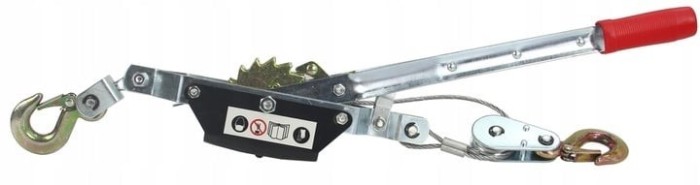 Troliu manual 2 tone cablu - winch două trepte de viteză 2,5 m MXM80742