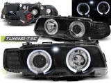 Faruri xenon negre cu Angel Eyes pentru BMW Seria 7 E38 1998-2001
