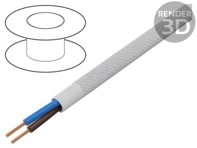 Cablu Electric Rotund 2x0,75mm PVC Alb foto