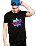 Tricou barbati negru - OMG - 2XL