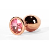 Dop Anal Cu Bijuterie Secret Shade Metal Butt Plug Rose S, 7 cm
