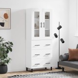vidaXL Dulap &icirc;nalt, alb, 69,5x34x180 cm, lemn compozit