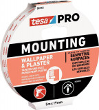 Tesa Mounting PRO, bandă de montaj, pentru tapet și tencuială, adezivă, 19 mm, L-5 m