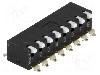 Intrerupator DIP, 2 pozitii, montare SMT, 8 sectiuni, DIPTRONICS - EPM-08-V