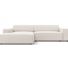 Coltar modular stanga 3 locuri, Jodie, Micadoni Home, BL, 224x166x70 cm, poliester, bej deschis