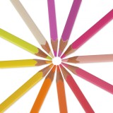Set 12 creioane de colorat - Live colourfully - Magenta | Legami