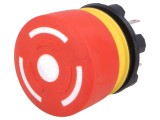 Comutator Siguranță EAO 22mm 2 NC Roșu Fără Poz. Stabilă