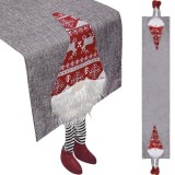 Traversa de masa de Craciun cu gnomi decorativi Ruhhy, gri