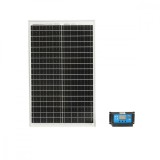Cumpara ieftin Panou Solar Fotovoltaic 30W + Controler PWM 30A 12V/24V, Ideal Sisteme Solare Iluminat, Alimentare, Incarcare Baterii