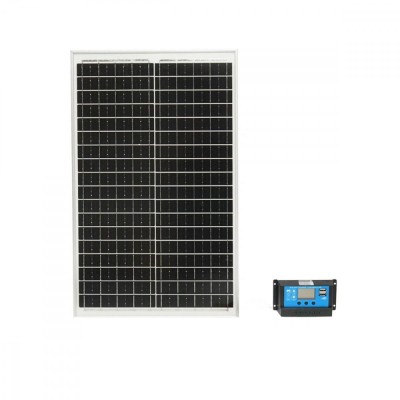 Panou solar fotovoltaic 30W si controler solar 30A 12/24v foto