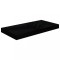 Gossi raft de perete suspendat, negru extralucios, 50x23x3,8 cm, mdf