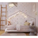 Patut tip casuta YappyHytte Bed din lemn certificat FSC Transformabil Yappy Kids 160x80 cm Alb, Yappykids