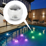 Dispozitiv iluminare solară pentru piscină &ndash; LED RGB &ndash; 10 cm
