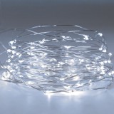 Instalație Lumini Solare, LED Copper, 200 Becuri, Senzor de Lumină, 8 Funcții, Lumină Alb Rece, Cablu Transparent, Lungime 19.9m, Exterior IP44
