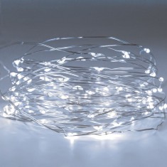 Instala?ie Lumini Solare, LED Copper, 200 Becuri, Senzor de Lumina, 8 Func?ii, Lumina Alb Rece, Cablu Transparent, Lungime 19.9m, Exterior IP44 foto