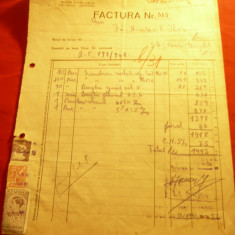 Factura cu Antet Firma Cosmos - Birou Tehnic Emil Herkle 1943 Bucuresti