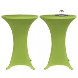VidaXL Husă elastică pentru masă, 2 buc., verde, 80 cm