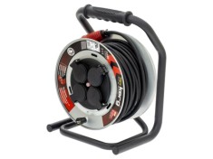 Prelungitor alimentare KERG 3x1,5mm2 4 prize bobinat negru