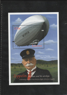 Lesotho 2000-Dirijabile,Zeppelin LZ-130,colita val..,MNH,Mi.Bl.162 foto