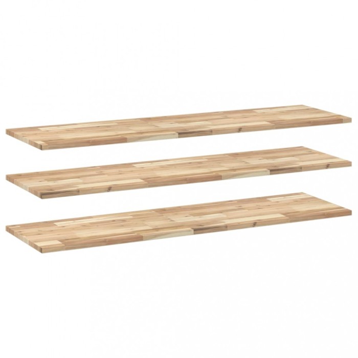 Rafturi plutitoare 3 buc. 140x40x2cm lemn masiv acacia netratat