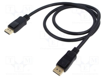 Cablu DisplayPort 2.0 Goobay, 1m, negru, dublu ecranat, mufă - mufă, UHD 8K HDR foto