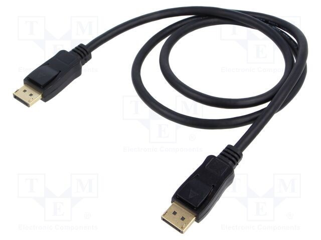 Cablu DisplayPort 2.0 Goobay, 1m, negru, dublu ecranat, mufă - mufă, UHD 8K HDR