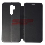 Husa Flip Cover Xiaomi Redmi 9, Piele Ecologica, Negru