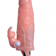 Prelungitor Penis Brave Man cu Vibratii +5 cm Natural