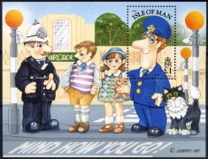 Isle of Man 1994 - Postasul Pat, desene animate, colita neuzata foto