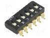 Intrerupator DIP, 2 pozitii, montare SMT, 6 sectiuni, OMRON OCB - A6S-6101-H