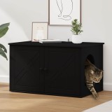 vidaXL Casa pentru pisici Negru 85 x 55 x 50,5 cm Lemn compozit 8000726