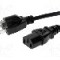 Cablu alimentare AC, 5m, 3 fire, culoare negru, IEC C13 mama, NEMA 5-15 (B) mufa, LIAN DUNG -