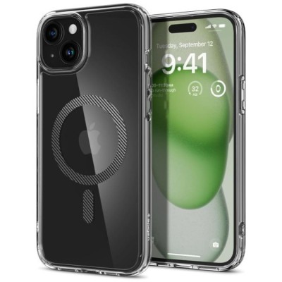 Husa pentru iPhone 15 - Spigen Ultra Hybrid MagSafe - Carbon Fiber foto
