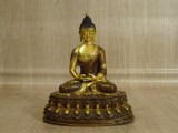 Statueta tibetana &lsquo;Amida Buddha&rsquo; din bronz| Rara, veche