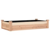 Cumpara ieftin Strat de gradina inaltat cu captuseala, 120x60x25 cm, lemn brad
