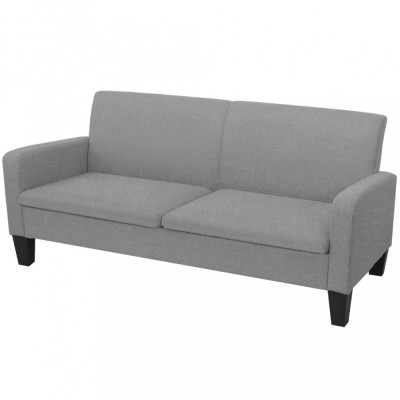 Canapea cu 3 locuri, 180 x 65 x 76 cm, gri deschis foto