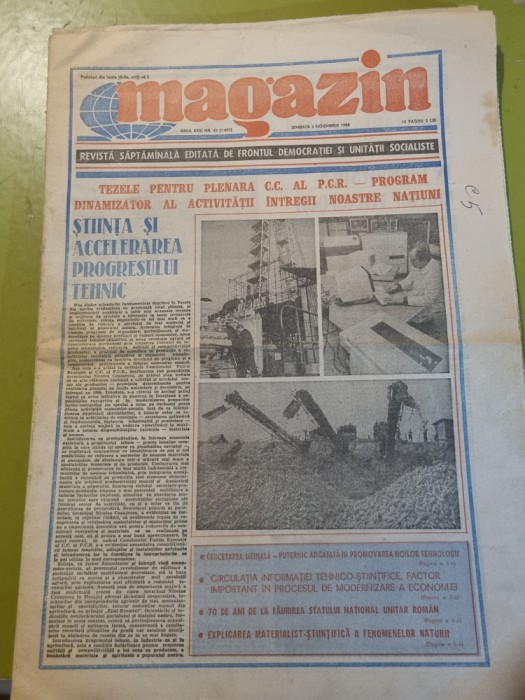 ziarul magazin 5 noiembrie 1988
