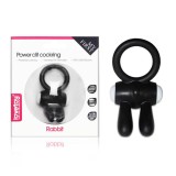 Power Clit Duo - Inel cu vibrații pentru penis, 3.5 cm, negru, Orion